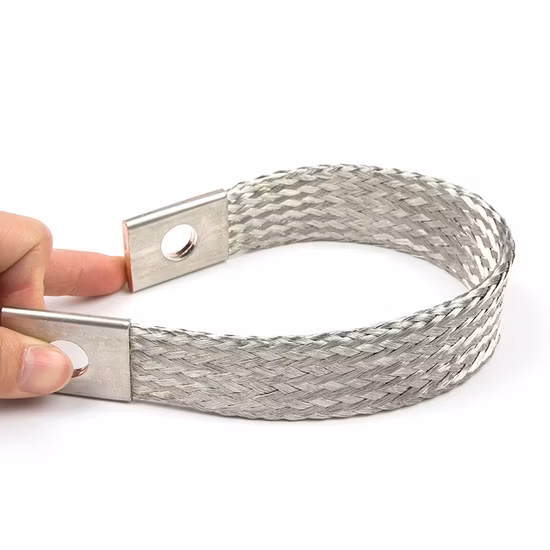 Connecteurs en cuivre flexibles de barre omnibus tressée en cuivre étamé